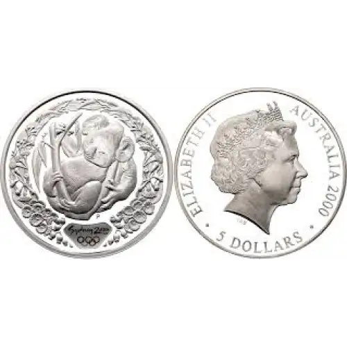 2000-P (1999) $5 Olympic - Koala in Tree, DCAM