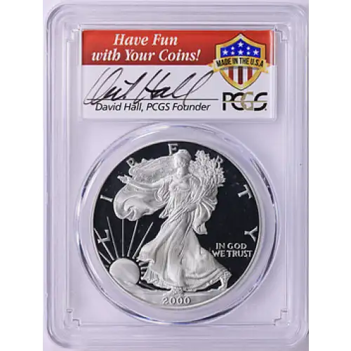 2000 - P - PCGS - PR69DCAM - $1 Silver Eagle  (2)