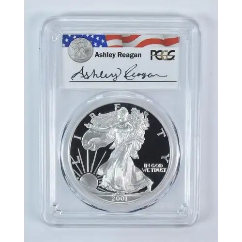 2001-W $1 Silver Eagle Ashley Reagan, DCAM