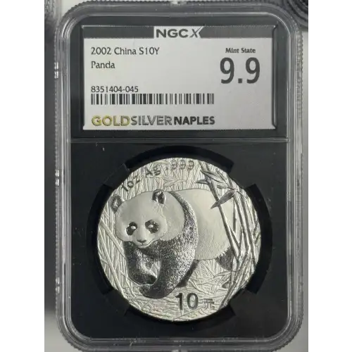 2002 1 oz China Panda s10y Mint State 9.9  (3)