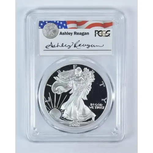 2002-W $1 Silver Eagle Ashley Reagan, DCAM