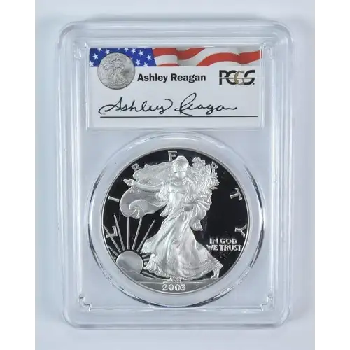 2003-W $1 Silver Eagle Ashley Reagan, DCAM