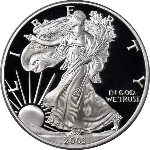 2003-W $1 Silver Eagle Cameron Reagan, DCAM