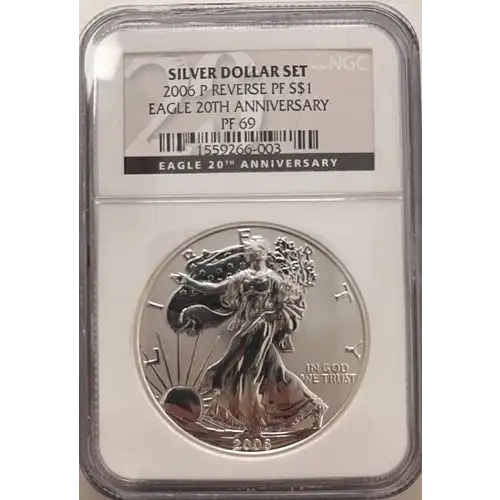 2006 P 20TH ANNIVERSARY SILVER DOLLAR SET OFFICIAL US MINT SET