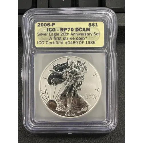 2006-P ICG - RP 70 Silver Eagle - 20th anniversary Set - A first Strike Coin