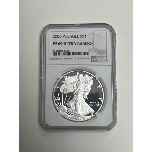 2006 W Eagle S$1 PF69UC White NGC