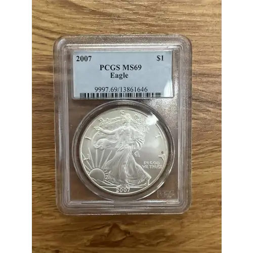 2007 - P - PCGS - MS69 - $1 Silver Eagle