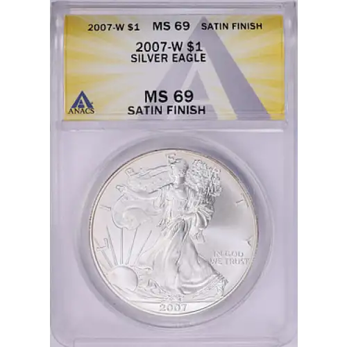 2007 - W - ANACS - MS69- $1 Silver Eagle [B-3]