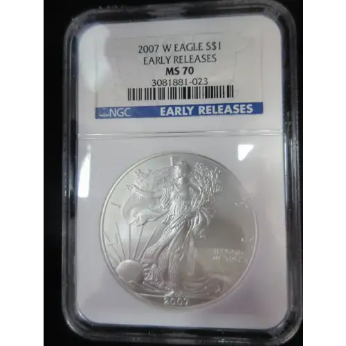 2007 W BURNISHED SILVER EAGLE EARLY RELEASES