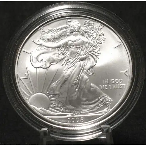 2008-W $1 Burnished Silver Eagle First Strike