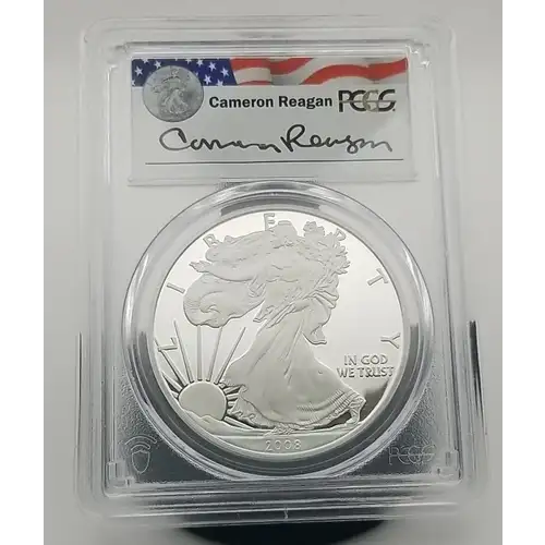 2008-W $1 Silver Eagle Cameron Reagan, DCAM