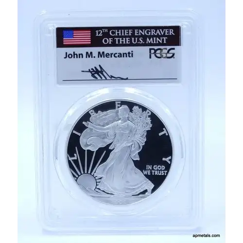 2008-W $1 Silver Eagle Mercanti Signature, DCAM