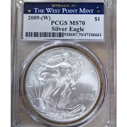 2009-(W) $1 Silver Eagle Struck at West Point
