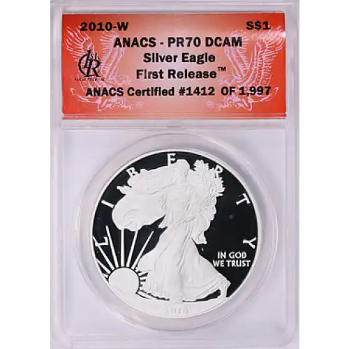 2010 - W - ANACS - PR70DCAM - $1 Silver Eagle
[B-8] (2)