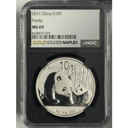 2011 1 oz China Panda s10y Mint State 69