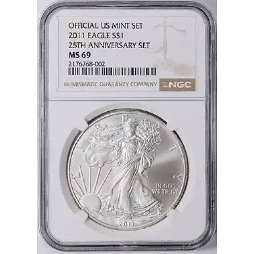 2011 S$1 Eagle Early Releases Eagle 25th Anniversary MS69 (3)