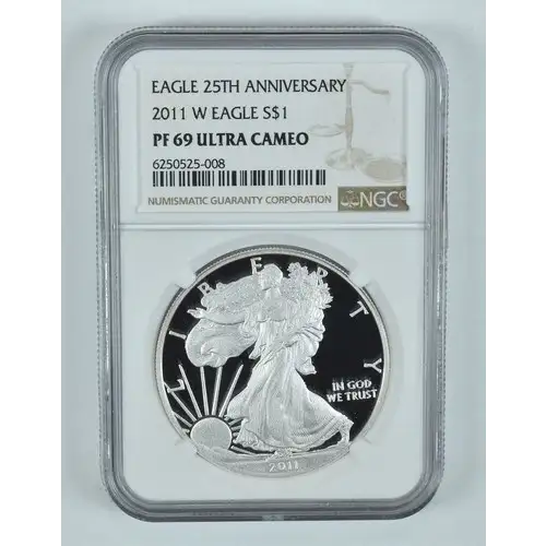2011 W Eagle S$1 PF69UC Early Release Eagle 25th Anniversary