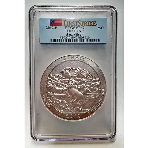 2012-P 25C Denali NP 5 oz Silver-First Strike