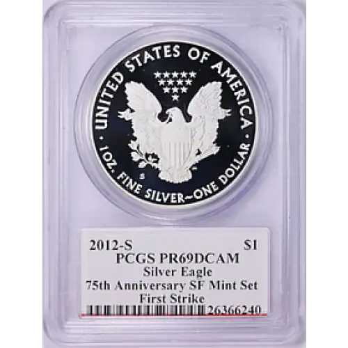 2012 - S - PCGS - PR69DCAM - $1 Silver Eagle