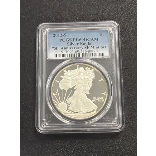 2012 - S - PCGS - PR69DCAM - $1 Silver Eagle
[B-10] (3)