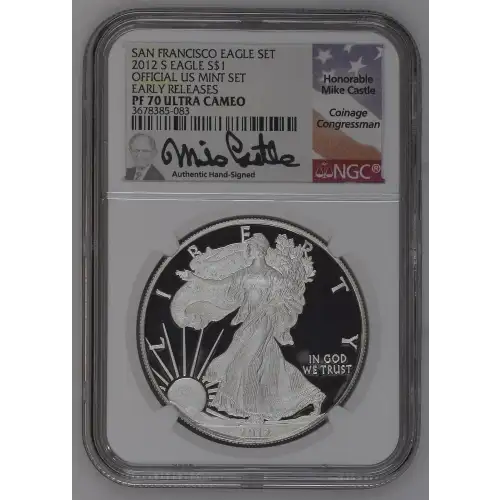 2012 S SAN FRANCISCO EAGLE SET EARLY RELEASES OFFICIAL US MINT SET ULTRA CAMEO (2)