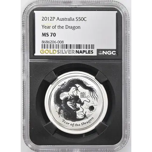 2012p Australia S50C - Year of the Dragon- MS 70