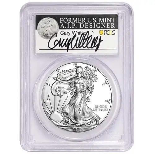 2013 $1 Silver Eagle Gary Whitley Signature