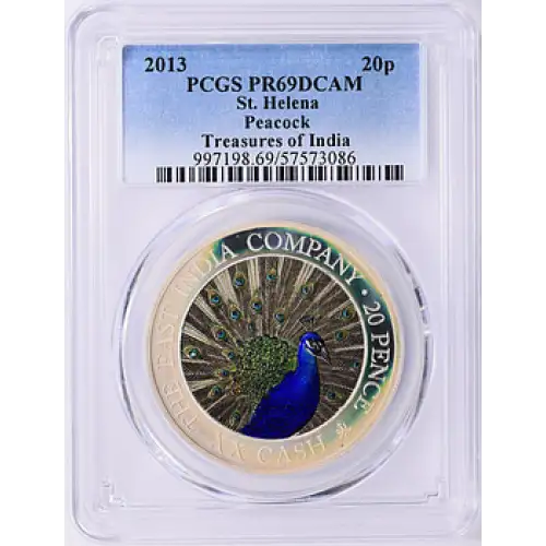 2013 20p Peacock Treasures of India, DCAM