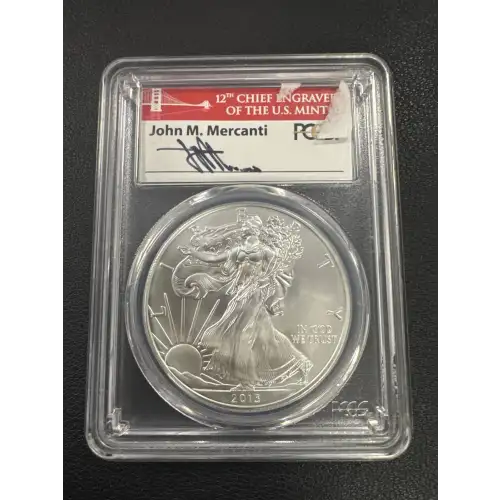 2013-(S) $1 Silver Eagle First Strike Mercanti Signature (2)
