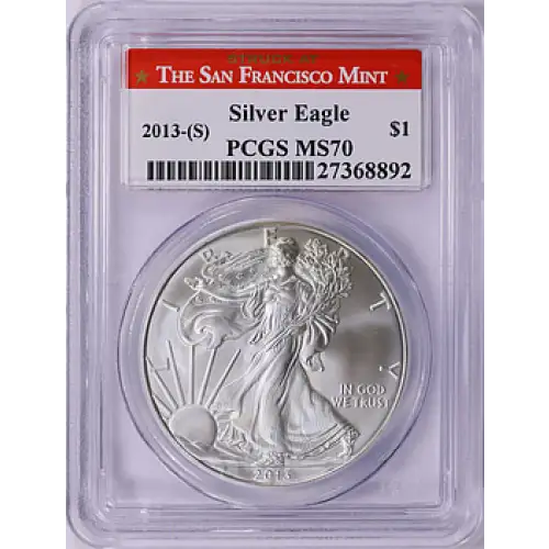 2013 - (S) - PCGS - MS70 - $1 Silver Eagle  (2)