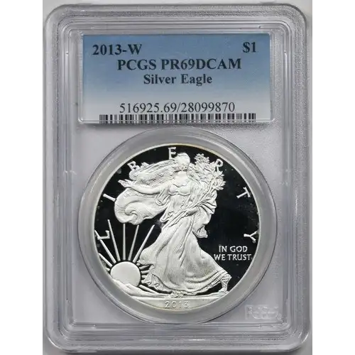 2013-W $1 Burnished Silver Eagle UNC Set