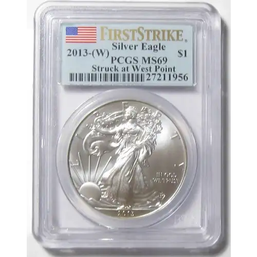2013-(W) $1 Silver Eagle Struck at West Point First Strike