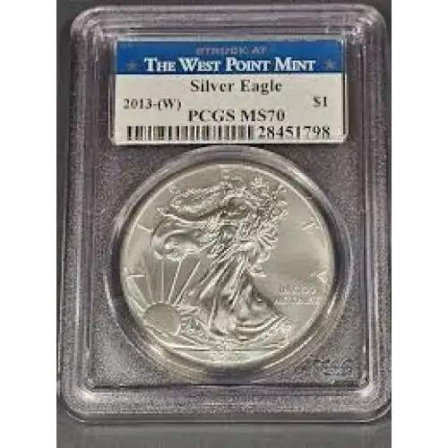 2013 (W) SILVER EAGLE PCGS MS 70