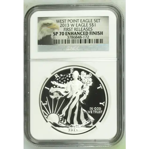 2013 W WEST POINT EAGLE SET FIRST RELEASES OFFICIAL US MINT SET ENHANCED FINISH (2)