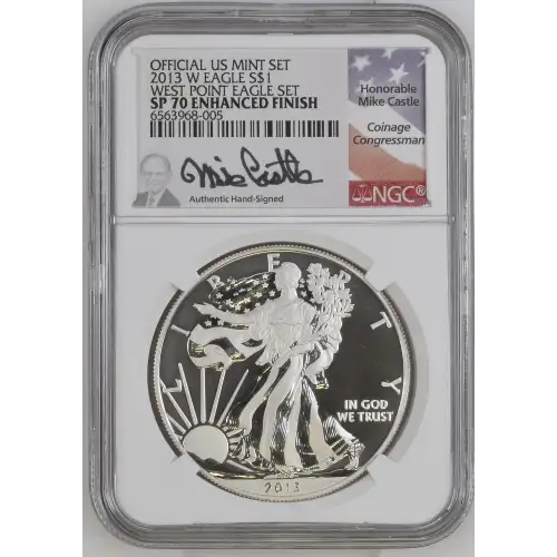 2013 W WEST POINT EAGLE SET OFFICIAL US MINT SET ENHANCED FINISH (2)