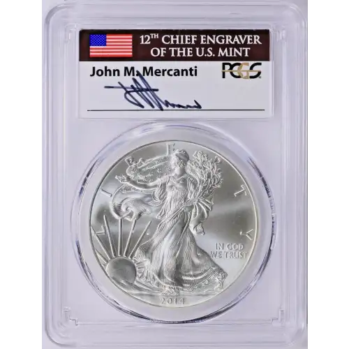 2014 - $1 Silver Eagle Dollar - PCGS MS70 - First Strike  (2)