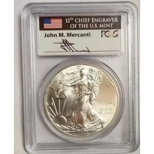 2014 $1 Silver Eagle Mercanti Signature