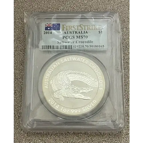 2014-P $1 Saltwater Crocodile Graham First Strike