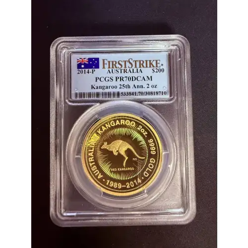2014-P $200 Kangaroo 25th Ann. 2oz  First Strike, DCAM (3)