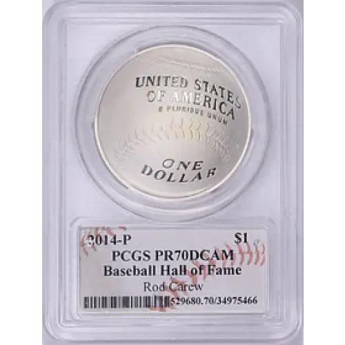 2014-P Baseball Hall of Fame Silver Dollar - PCGS - PR70DCAM
[B-9] (5)