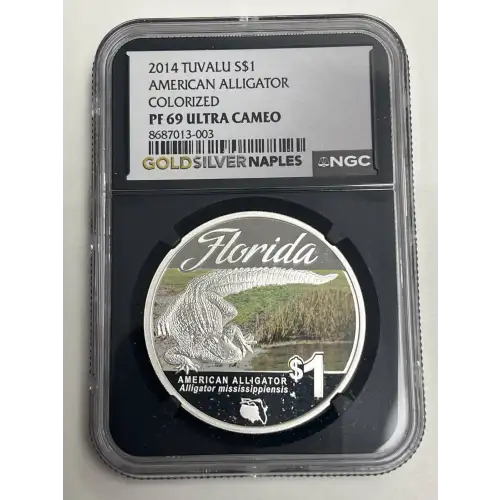 2014 TUVALU AMERICAN ALLIGATOR - COLORIZED PF69UC (JSC5) (2)