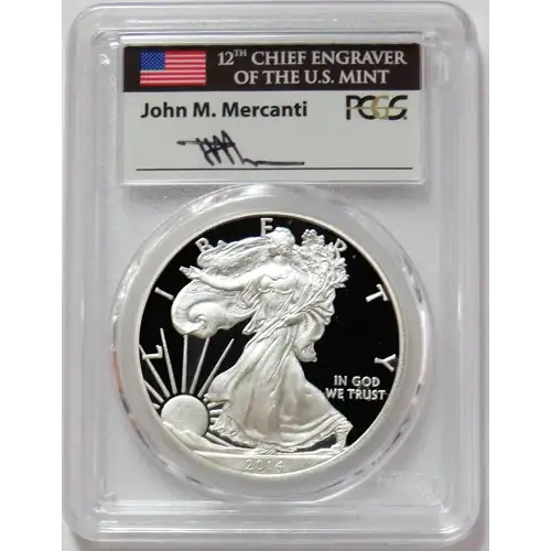 2014-W $1 Silver Eagle Mercanti Signature, DCAM