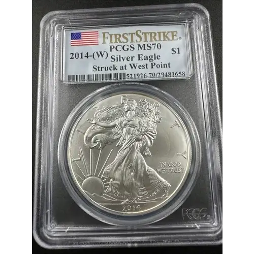 2014-(W) $1 Silver Eagle Struck at West Point First Strike
