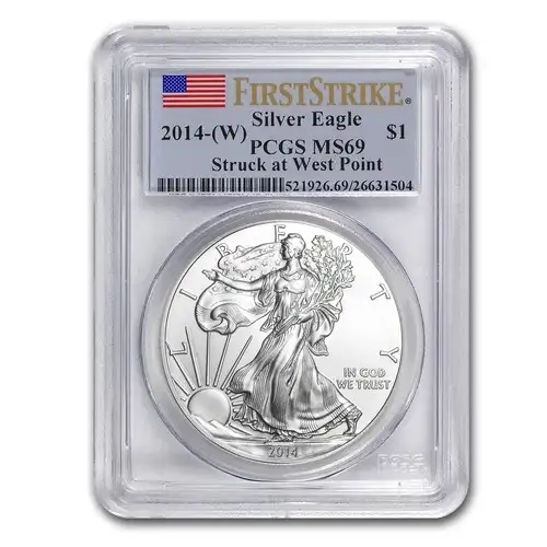 2014-(W) $1 Silver Eagle Struck at West Point First Strike