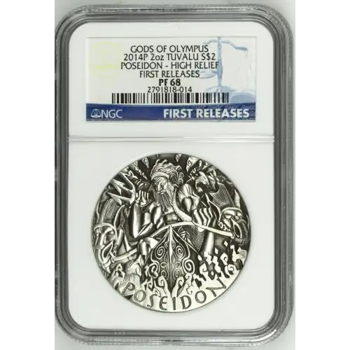 2014P 2oz POSEIDON - HIGH RELIEF FIRST RELEASES GODS OF OLYMPUS (2)