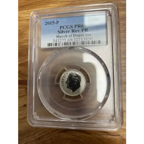 2015-P 10C Silver Rev PR March of Dimes Set