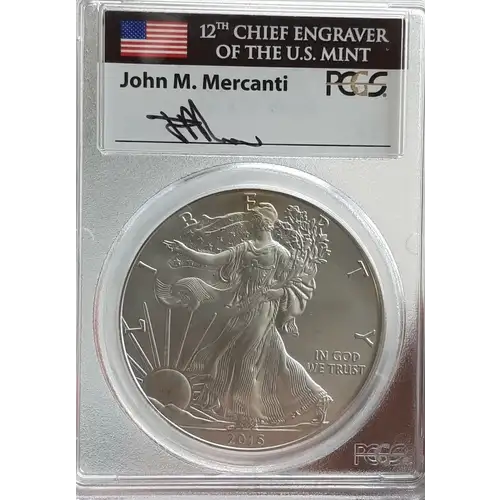 2015-W $1 Burnished Silver Eagle First Day of Issue - Denver Mercanti