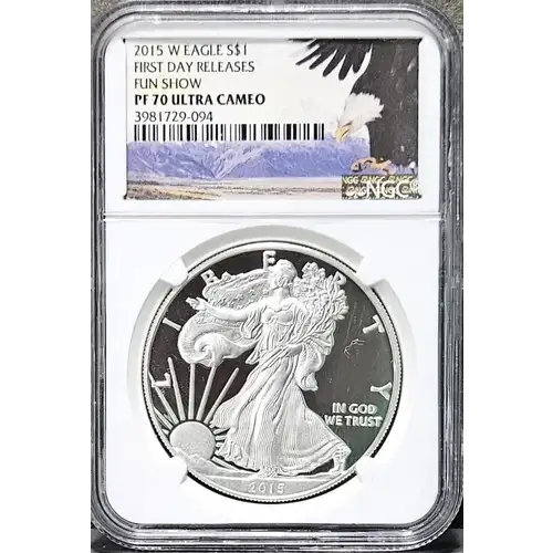 2015 W $1 Silver Eagle PF70UC Fun Show Releases