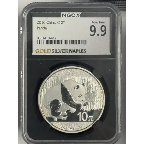 2016 1 oz China Panda s10y Mint State 9.9