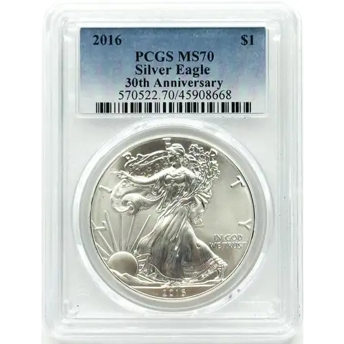 2016 $1 Silver Eagle 30th Anniversary
